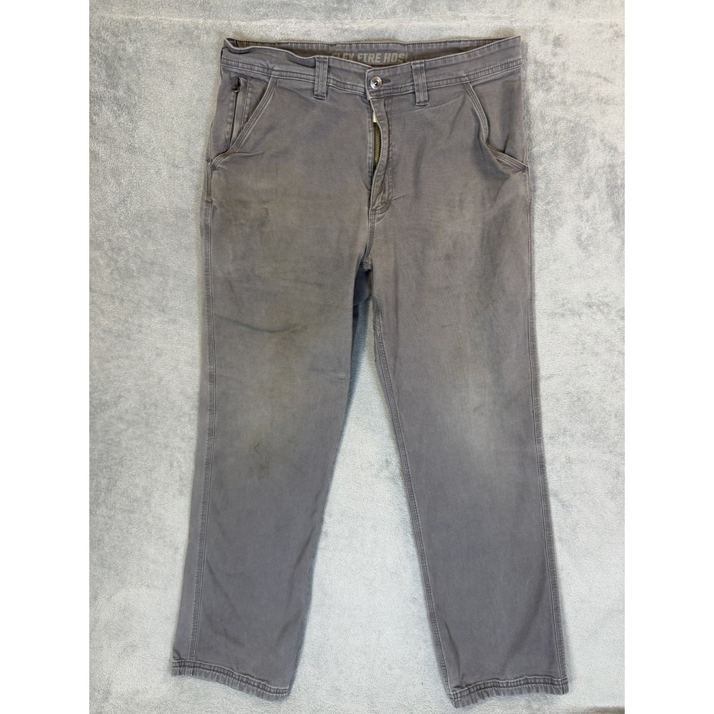 Duluth‎ Jeans Mens 36x32 Gray Denim Relaxed Flex Fire Hose Straight Workwear